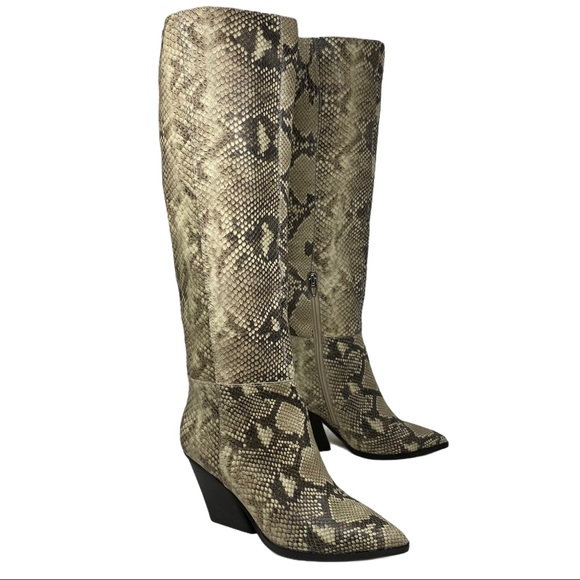 DOLCE VITA SNAKESKIN KNEE HIGH BOOTS - Picture 3 of 12